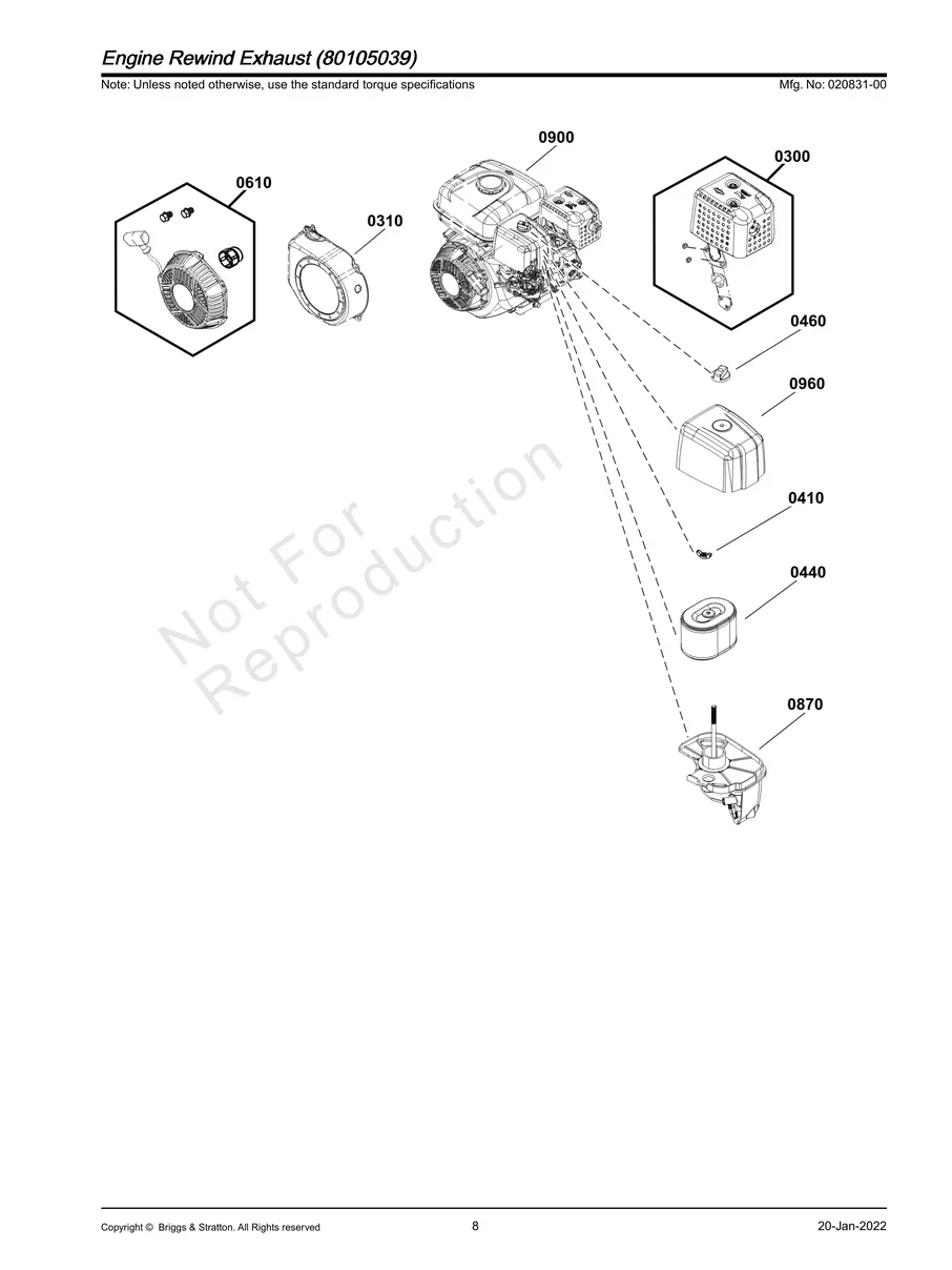 BRIGGS AND STRATTON, 020831-00, IPL.8